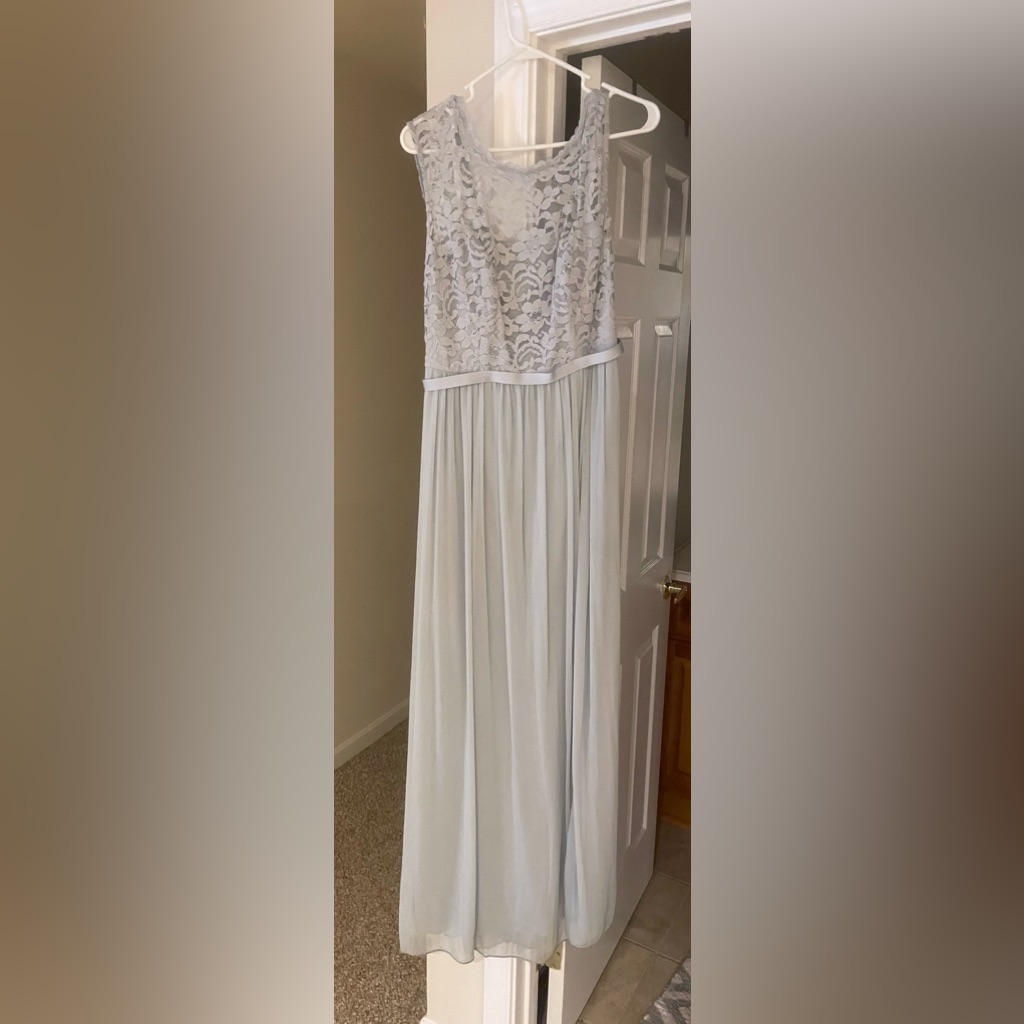 Lace Bridesmaid Dress With Long Mesh Skirt Style# F19328